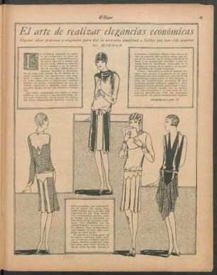 El arte de realizar elegancias económicas