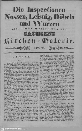 Zschaitz, Mockritz : 16. Lieferung