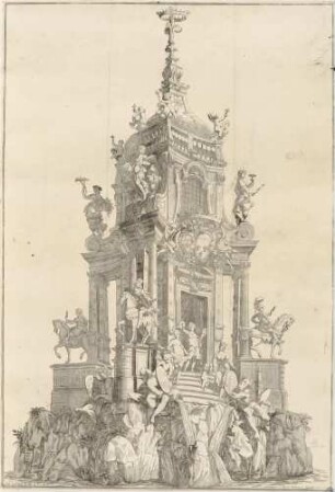 Festarchitektur anlässlich der Geburt des französischen Dauphins Louis Ferdinand de Bourbon im Jahr 1729