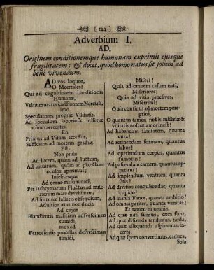 Adverbium I. - Adverbium XV.