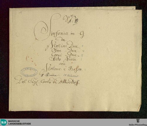 Symphonies - Don Mus.Ms. 333 : orch; G; GraDi G23 KreD 65