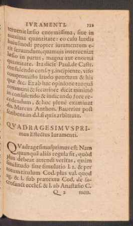 Quadragesimus Primus Effectus Iuramenti.