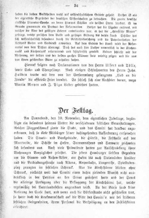 Der Festtag.