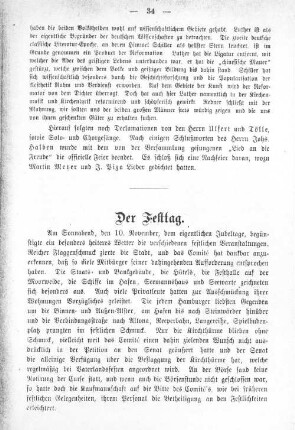 Der Festtag.