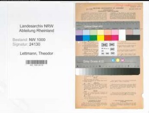Entnazifizierung Theodor Lettmann, geb. 16.06.1899 (Postschaffner)