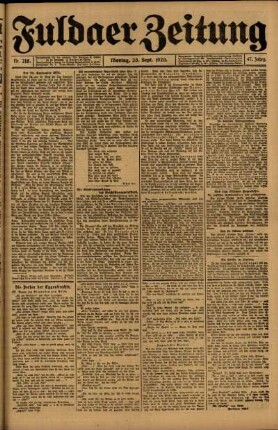 Ausgabe vom Montag, den 20. September 1920.