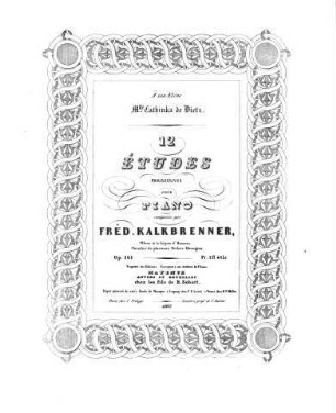 12 études progressives pour piano : op. 161