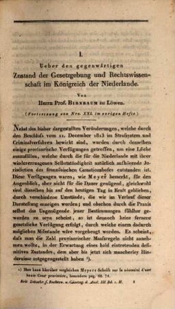 Kritische Zeitschrift für Rechtswissenschaft und Gesetzgebung des Auslandes. 3. 1831