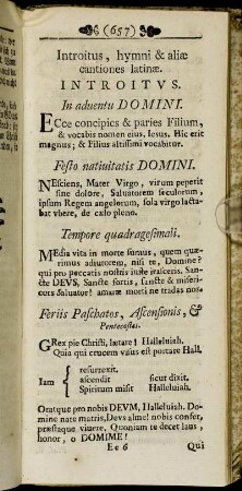 Introitus, hymni & aliæ cantiones latinæ.