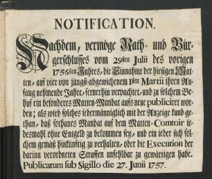 Notification.