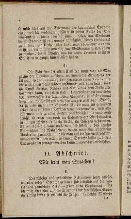 II. Abschnitt. Wie lernt man Sprachen?