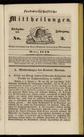 Siebzehnter Jahrgang. No. 3.