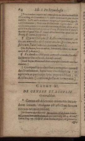 Caput XI. De Genere Et Regulis Generalibus.