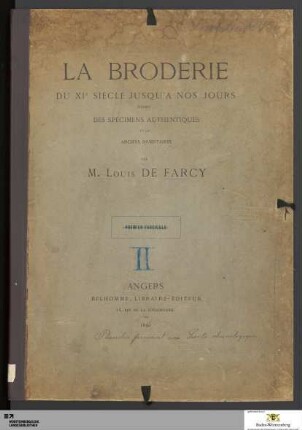 Planches: [La broderie du XIe siècle jusqu'à nos jours] Band Planches