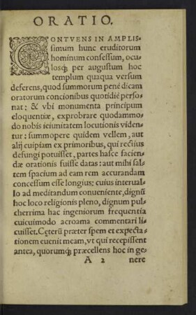 Oratio.