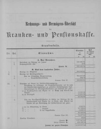 Rechnungs- und Vermögens-Übersicht