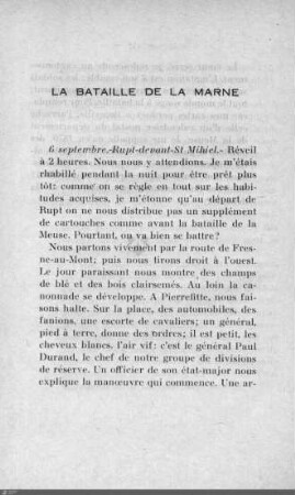 La bataille de la marne