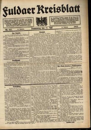 Ausgabe vom Donnerstag, den 17. Juli 1913.