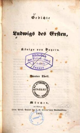 Gedichte des Königs Ludwig von Bayern. 4