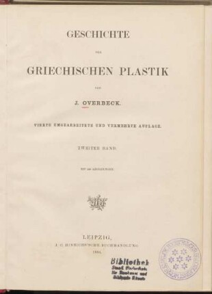 Bd. 2: Geschichte der griechischen Plastik