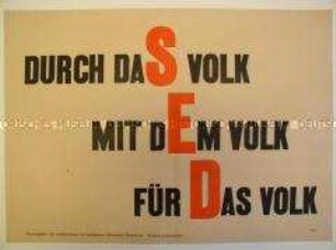 Maueranschlag mit Werbung der SED Mecklenburg Vorpommern