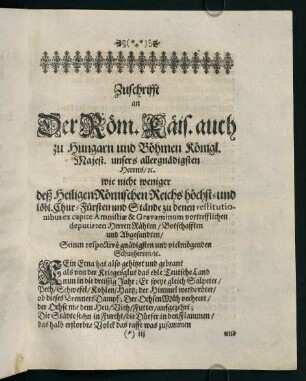 iiir-ivv, Zuschrifft
