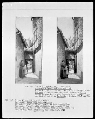 Marburger Gasse mit Schlossblick