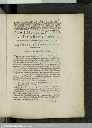 Argumentum epistolae primae