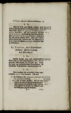E.) Triplicӕ, oder sogenannte fernere Widerlegung des Berichtes.