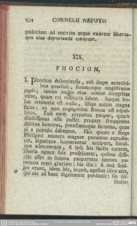 XIX. Phocion