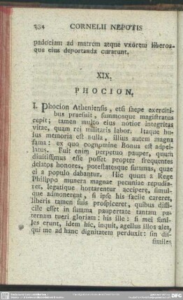 XIX. Phocion