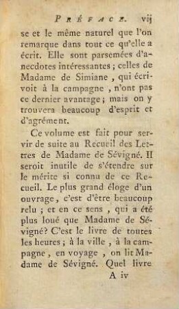 Recueil des lettres de Madame la Marquise de Sévigné à Madame la Comtesse de Grignan, sa fille. 10