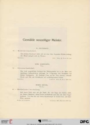 Gemälde neuzeitiger Meister (Nr. 51-95)