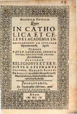 Miscellae Physicae