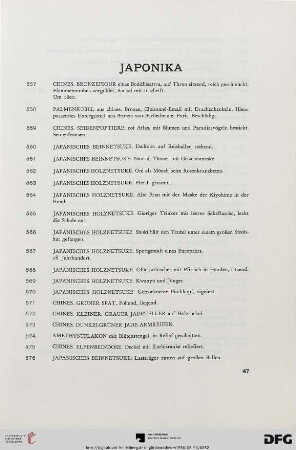 Japonika (Nr. 557-581)