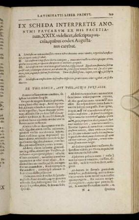 Ex Scheda Interpretis Anonymi Paucarum Ex His Facetiarum [...]