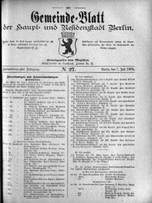 1901,27: No. 27, 7. Juli 1901