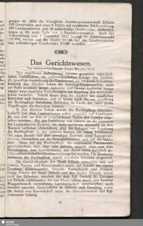 Das Gerichtswesen