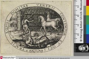 [Hercules entführt Diomedes Pferde; Hercule enlève les chevaux de Diomede]