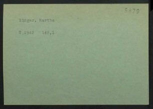Singer, Martha