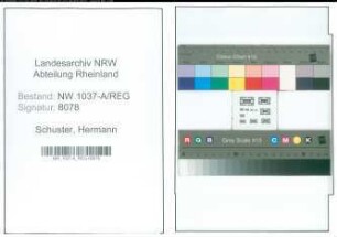 Entnazifizierung Hermann Schuster , geb. 15.09.1882 (Postbeamter)