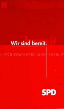Propagandaschrift der SPD zur Bundestagswahl 1998