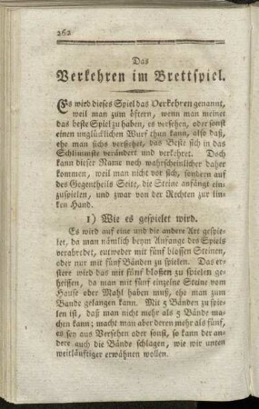 Das Verkehren im Brettspiel.