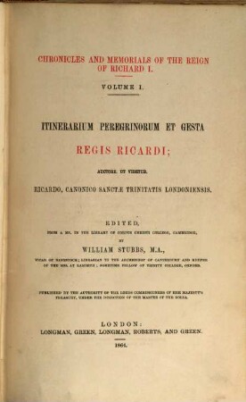 Itinerarium peregrinorum et gesta regis Ricardi