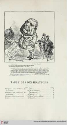 Table des dessinateurs