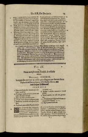 Tit. IX. De Potu ministrorum Ecelesiæ a collectis libero.