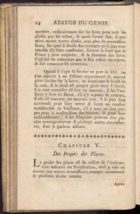Chapitre V. Des Projets des Places