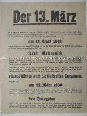 Propagandaflugblatt der NSDAP mit Aufruf zur Wahl Adolf Hitlers zum Reichspräsidenten 1932