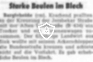 Starke Beulen im Blech