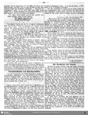Uhrenfabrikation und Hausirgeschäfte